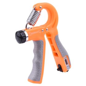 Adjustable Grip R-type Spring Mechanical Counting Grip Multifunctional Finger Rehabilitation Training Gym (Color: Orange)