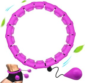 Custom Knots Weighted Hoola Fitness Hoop Smart Hula Thin Waist Weight Loss Knots Weighted Hoola Fitness Hoop Smart Hula Thin Waist Weight Loss (Color: Purple)