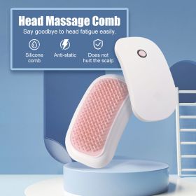 Electric Scalp Massager Scalp Massage Machine Head Massager Scraper Head Scratcher Mini Hair Massage Vibrator Scalp Scrub Brush (Color: White)
