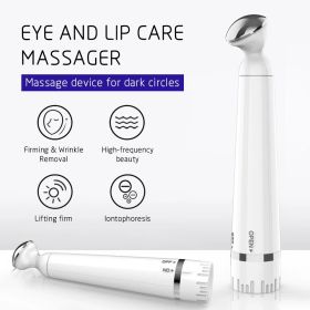 Eye Massager Facial Massager Rechargeable Skin Lifting Machine For Relax Eye Dark Circles, Eye Bags, Wrinkles, Puffiness Under Eyes, White (Color: Gold)