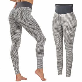 High Waist Yoga Pants Women's TIK Tok Leggings Butt Lifting Workout Tights Plus Size Sports Shapewear (Light Grey;  M) (size: Light Grey-XXXL)