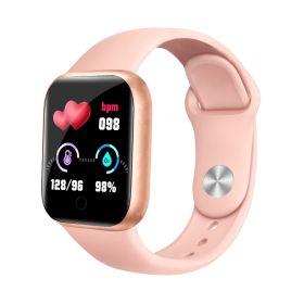 Y68 Men's and Women's Smart Watch Sports Bracelet (Color: Pink)