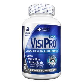 VISIPRO Eye Health Supplement - Vision Support Formula - 60 Capsules (VISIPRO 20-20: 60ct Bottle)