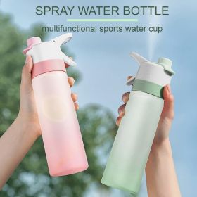 Spray Water Bottle For Outdoor Sport Fitness Water Cup Large Capacity Spray Bottle BPA Free Drinkware Travel Bottles Kitchen Gadgets Eco-Friendly Larg (Color: Gray)