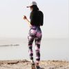 Digital printing camouflage yoga pants hip high waist leggings