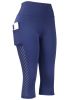 High Waist Yoga Capri Pants, Tummy Control Sports Legging Capri For Women With Out Pockets And Mesh Design