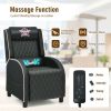 Massage Gaming Recliner Chair with Headrest and Adjustable Backrest for Home Theater