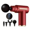 1pc Massage Gun, Deep Tissue Muscle Handheld Percussion Massager For Body, Back And Neck Pain, Ultra Compact Elegant Design, Powered By High Torque, F