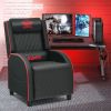 Massage Gaming Recliner Chair with Headrest and Adjustable Backrest for Home Theater