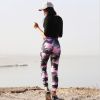Digital printing camouflage yoga pants hip high waist leggings